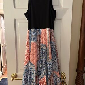 South Moon Under Sanctuary Black and Multicolor women’s maxi dress